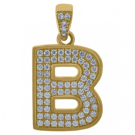 10Kt-Gold Pendant "B"