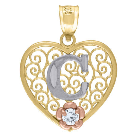 10Kt Gold Pendant "C" Initial