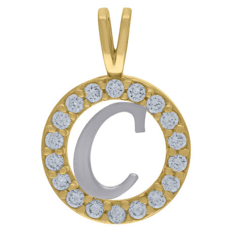 10Kt Gold Initial Letter Pendant "C"