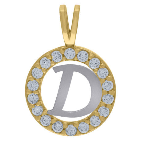 10Kt Gold Initial Letter Pendant "D"