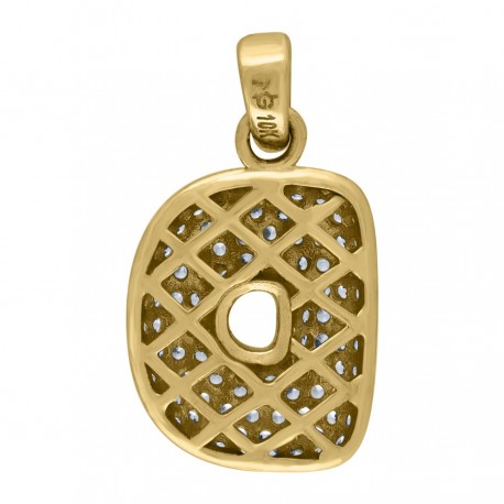 10Kt-Gold Pendant "D" Initial