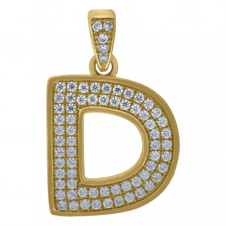 10Kt-Gold Pendant "D"