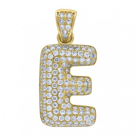 10Kt-Gold Pendant "E" Initial