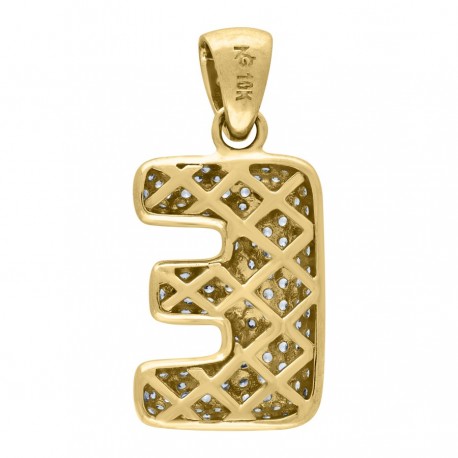 10Kt-Gold Pendant "E" Initial