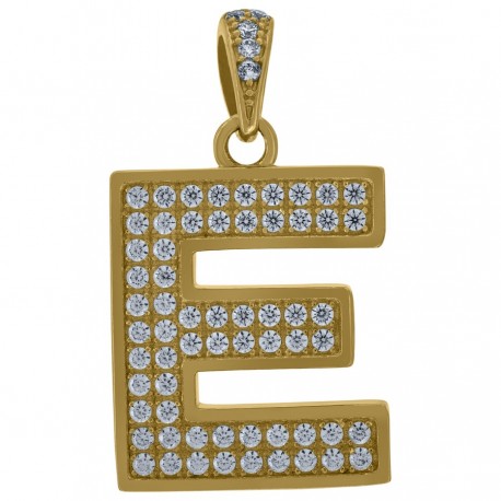 10Kt-Gold Pendant "E"