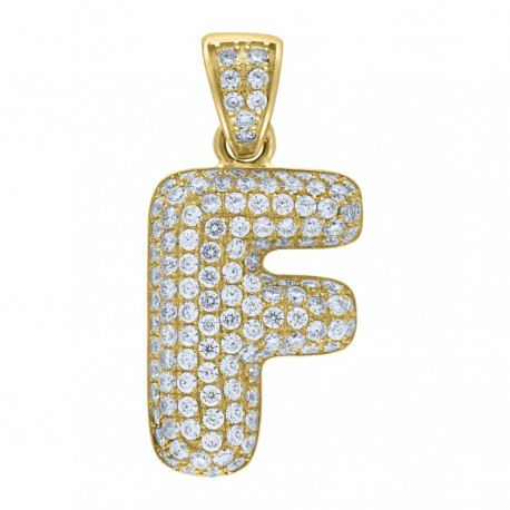 10Kt-Gold Pendant "F" Initial