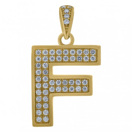10Kt-Gold Pendant "F"