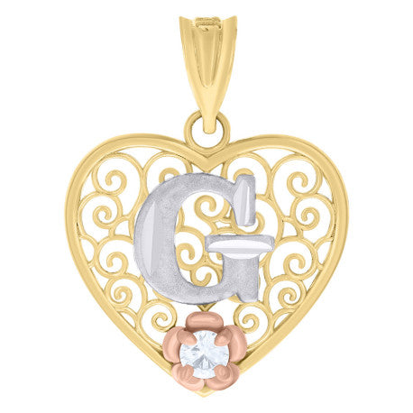10Kt Gold Pendant "G" Initial