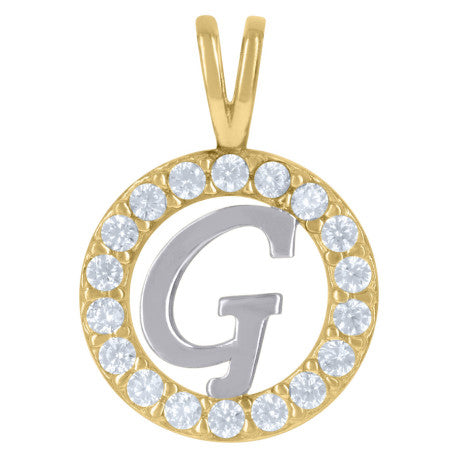 10Kt Gold Initial Letter Pendant "G"