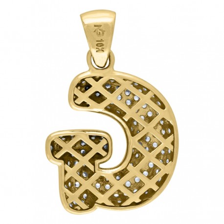 10Kt-Gold Pendant "G" Initial