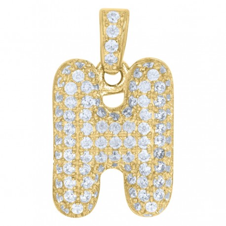 10Kt-Gold Pendant "H" Initial