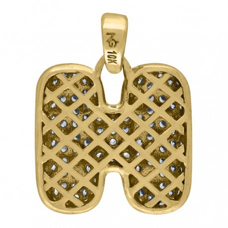 10Kt-Gold Pendant "H" Initial