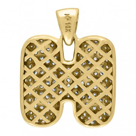10Kt-Gold Pendant "H" Initial
