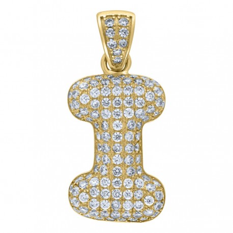 10Kt-Gold Pendant "I" Initial