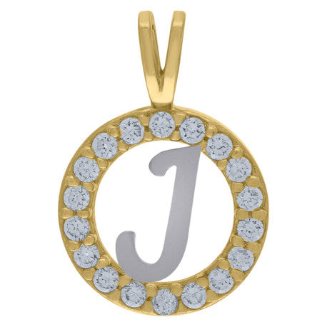10Kt Gold Initial Letter Pendant "J"