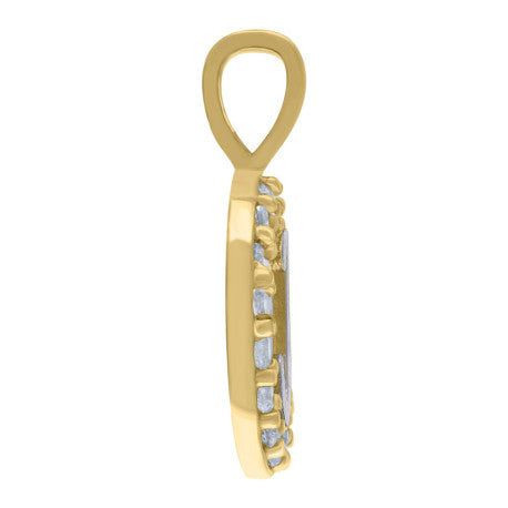 10Kt Gold Initial Letter Pendant "J"