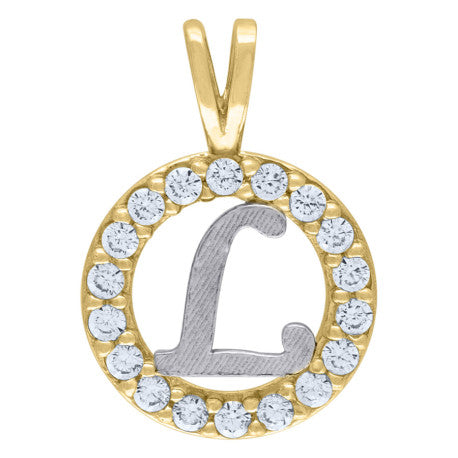 10Kt Gold Initial Letter Pendant "L"