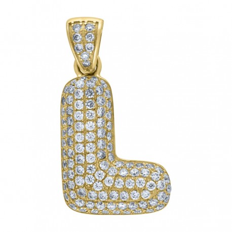 10Kt-Gold Pendant "L" Initial