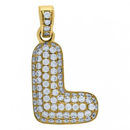 10Kt-Gold Pendant "L" Initial