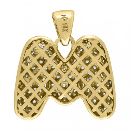 10Kt-Gold Pendant "M" Initial