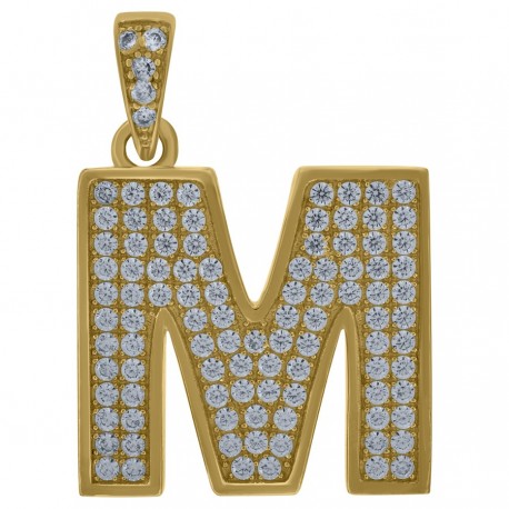 10Kt-Gold Pendant "M"