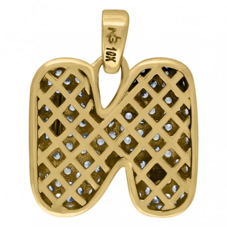 10Kt-Gold Pendant "N" Initial