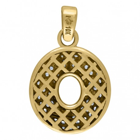 10Kt-Gold Pendant "O" Initial