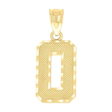 10Kt Gold Initial Letter Pendant "O"