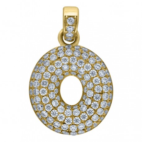 10Kt-Gold Pendant "O" Initial