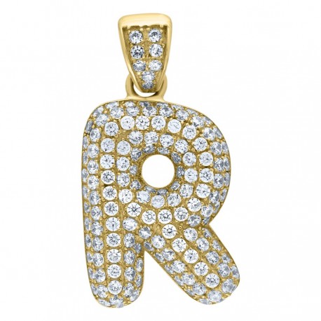 10Kt-Gold Pendant "R" Initial