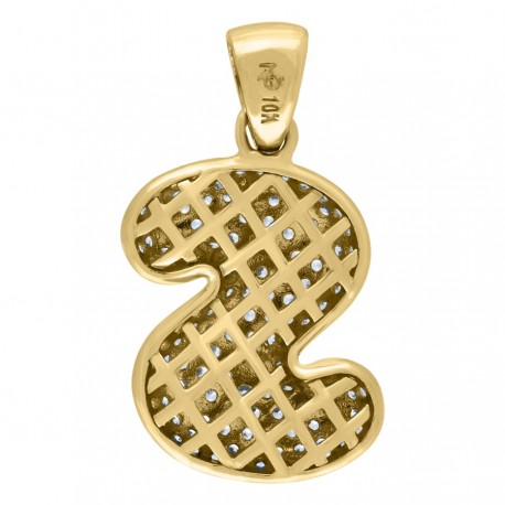 10Kt-Gold Pendant "S" Initial