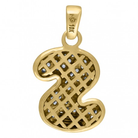10Kt-Gold Pendant "S" Initial