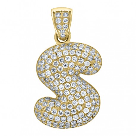 10Kt-Gold Pendant "S" Initial