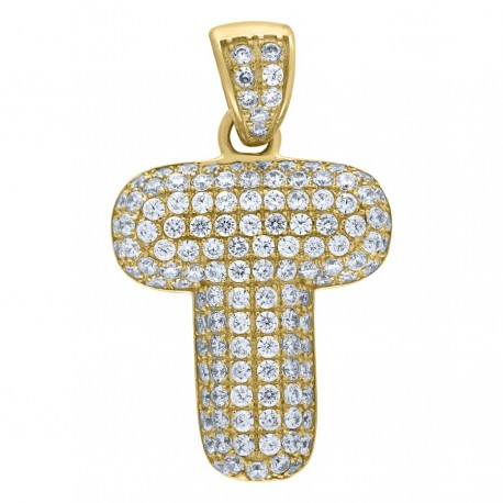 10Kt-Gold Pendant "T" Initial