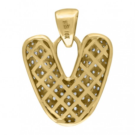 10Kt-Gold Pendant "V" Initial
