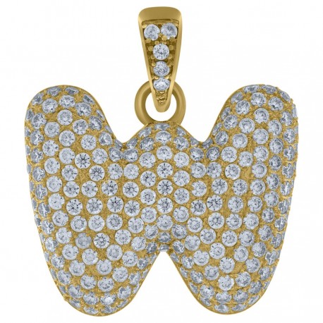 10Kt-Gold Pendant "W" Initial