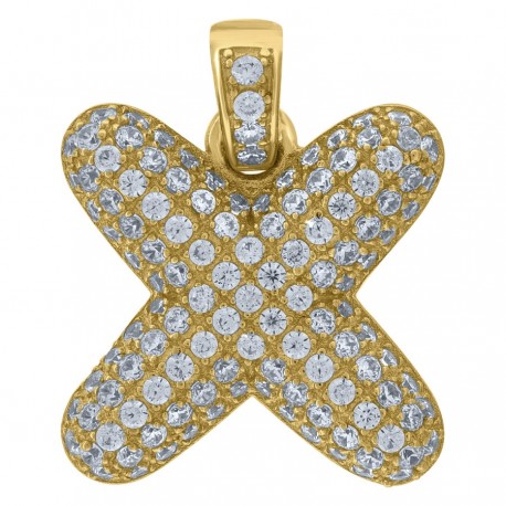 10Kt-Gold Pendant "X" Initial