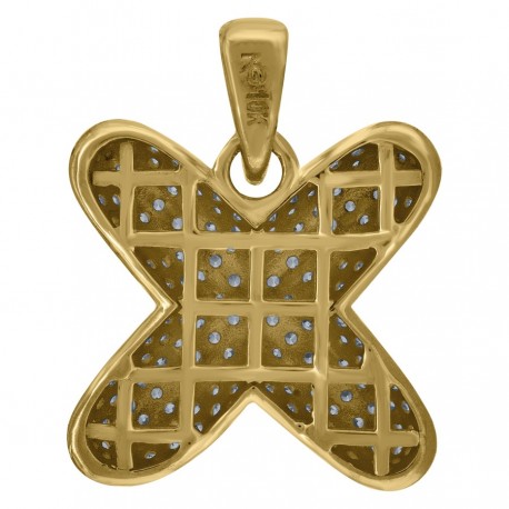 10Kt-Gold Pendant "X" Initial
