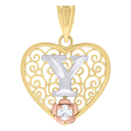 10Kt Gold Pendant "Y" Initial