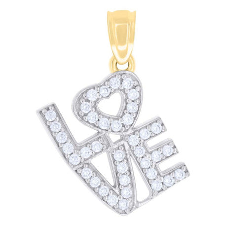 10Kt Gold Cz Pendant