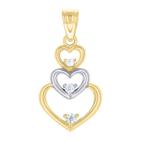 10Kt Gold Cz Pendant