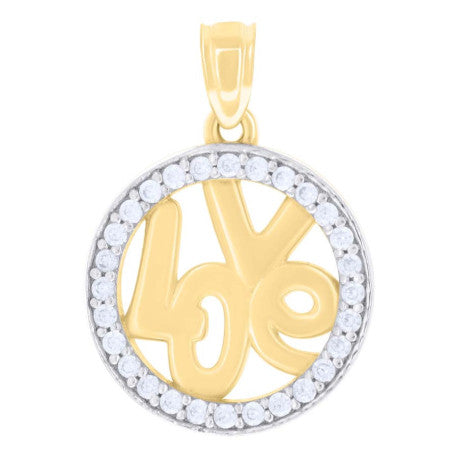 10Kt Gold Cz Pendant