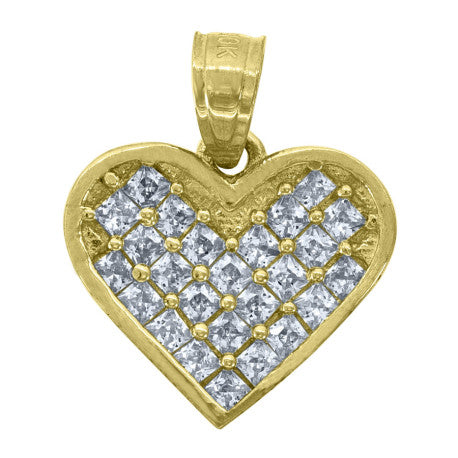 10Kt Gold Cz Pendant