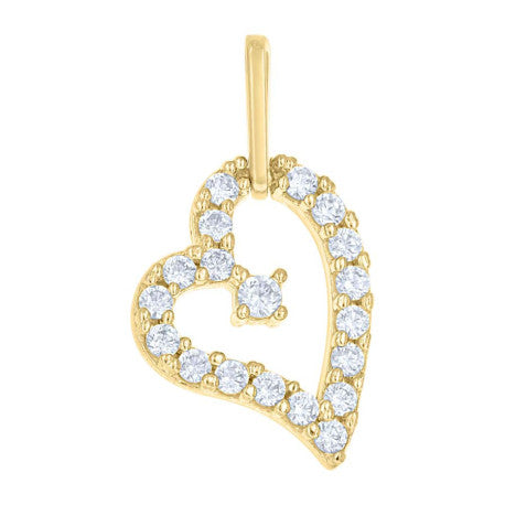 10Kt Gold Cz Pendant