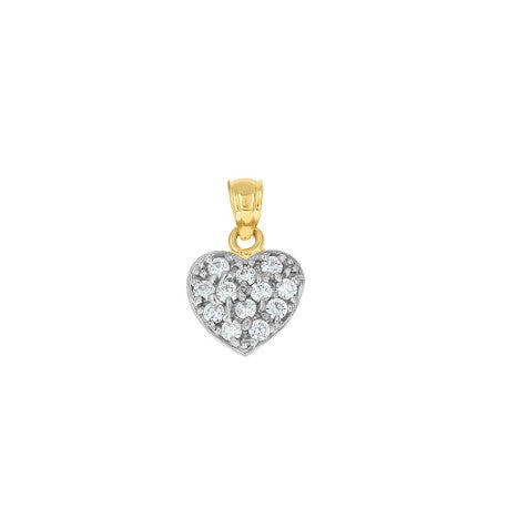 10Kt Gold Cz Pendant