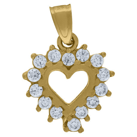 10Kt Gold Cz Pendant