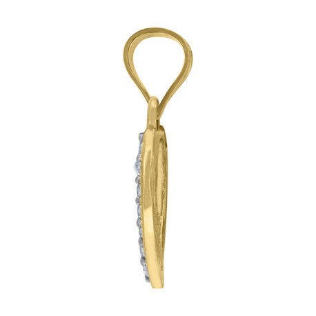 10Kt Gold Cz Pendant