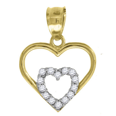 10Kt Gold Cz Pendant