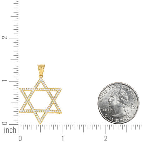 10Kt Gold Cz Pendant