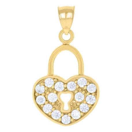 10Kt Gold Cz Pendant